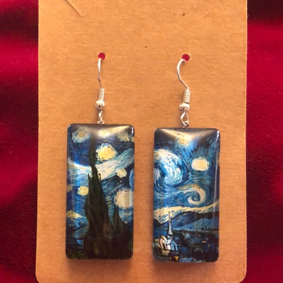 Van Gogh’s Starry Night Earrings-NIP